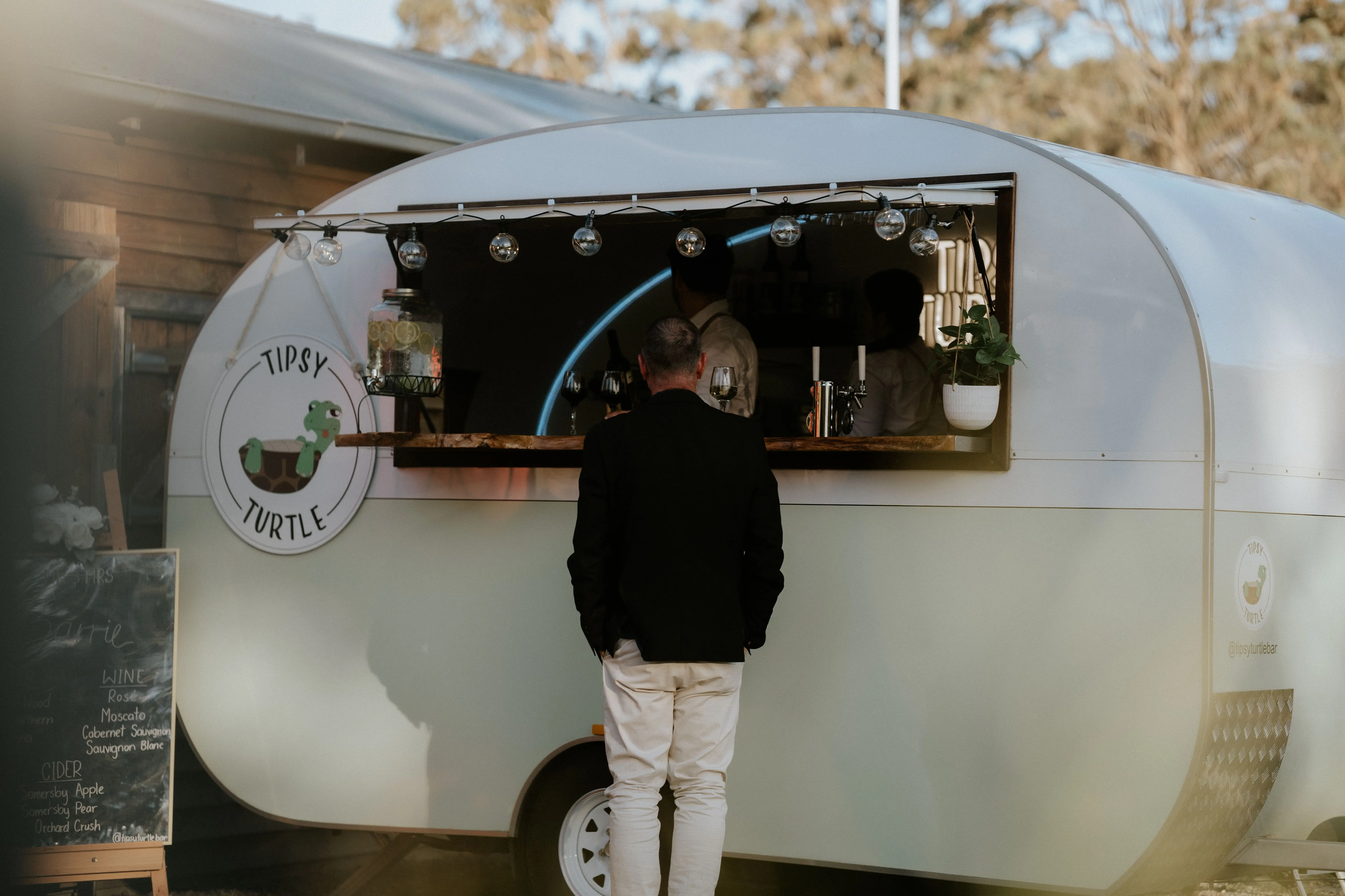 Mobile bar hire setup for weddings in the Southern Highlands NSW